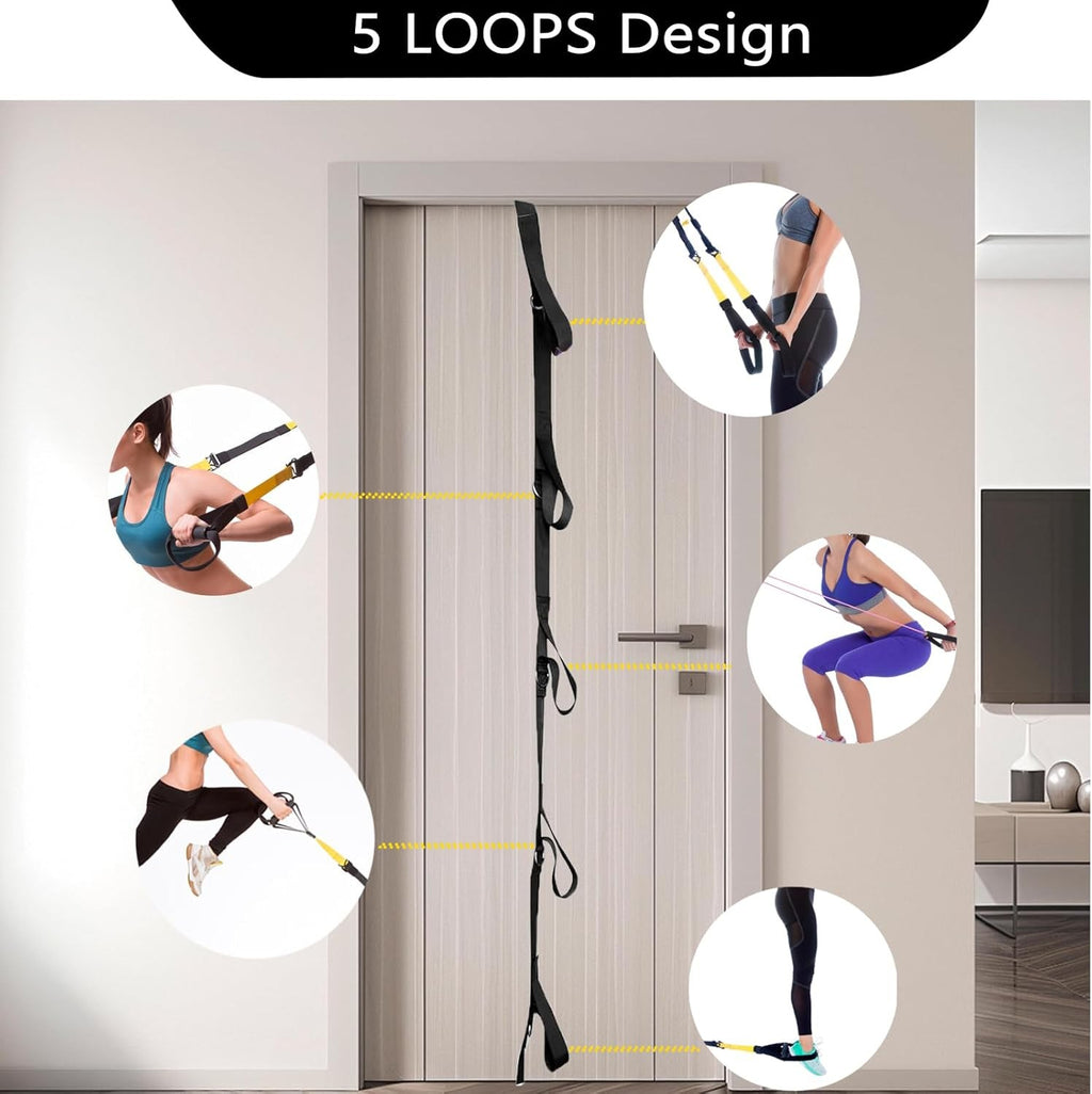 Multi-Point Door Anchor for Resistance Bands