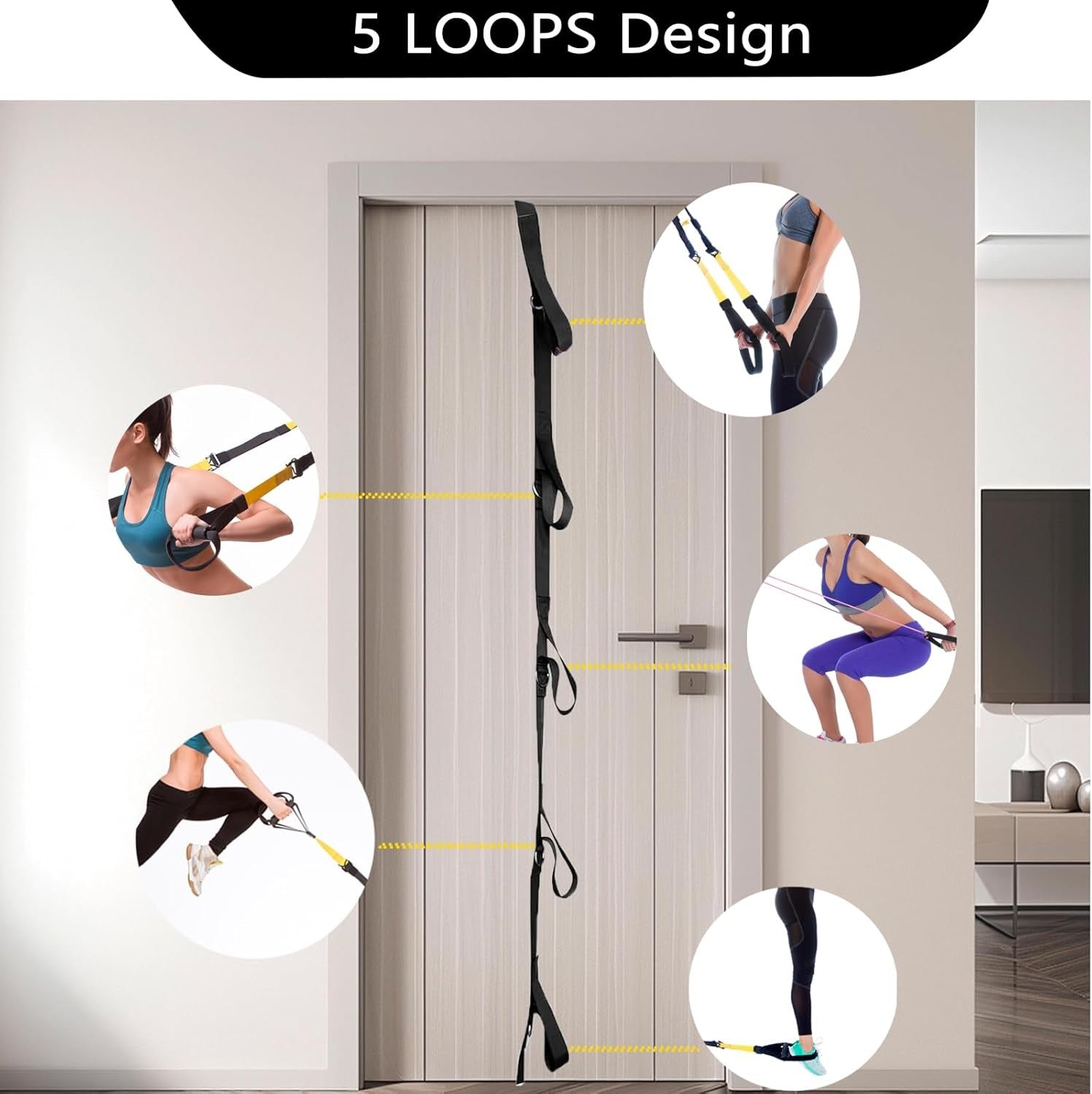 Multi-Point Door Anchor for Resistance Bands